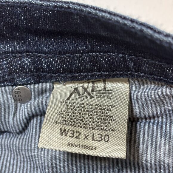 T.K. Axel Men's Slim Boot Cut Stretch 7 Pocket Denim Jean Dark 32x30 NWT - Picture 16 of 16